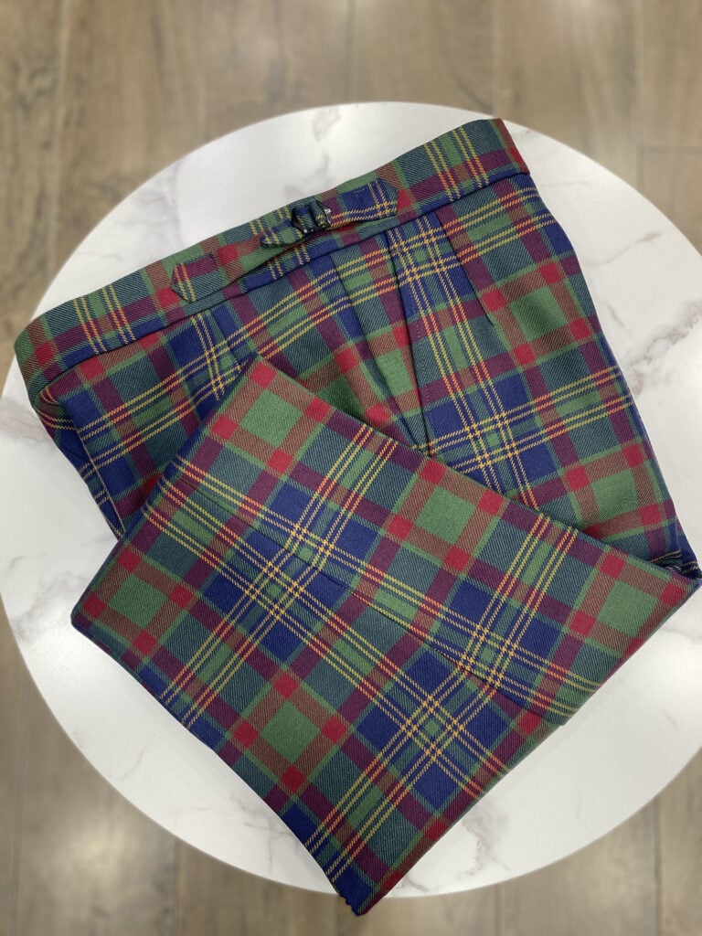 men's tartan bespoke trousers