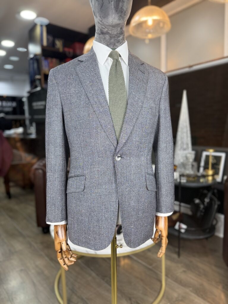 Worsted allsport II.12oz Grey tweed Blazer from Hardy Minnis