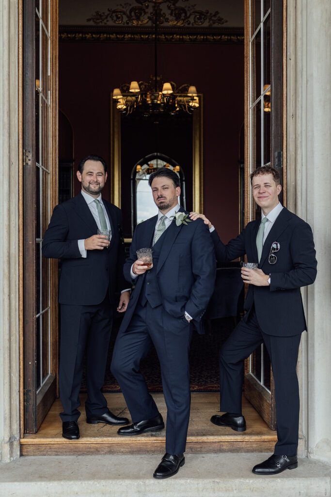 Three Piece Bespoke Wedding Suit from light weight fresco cloth