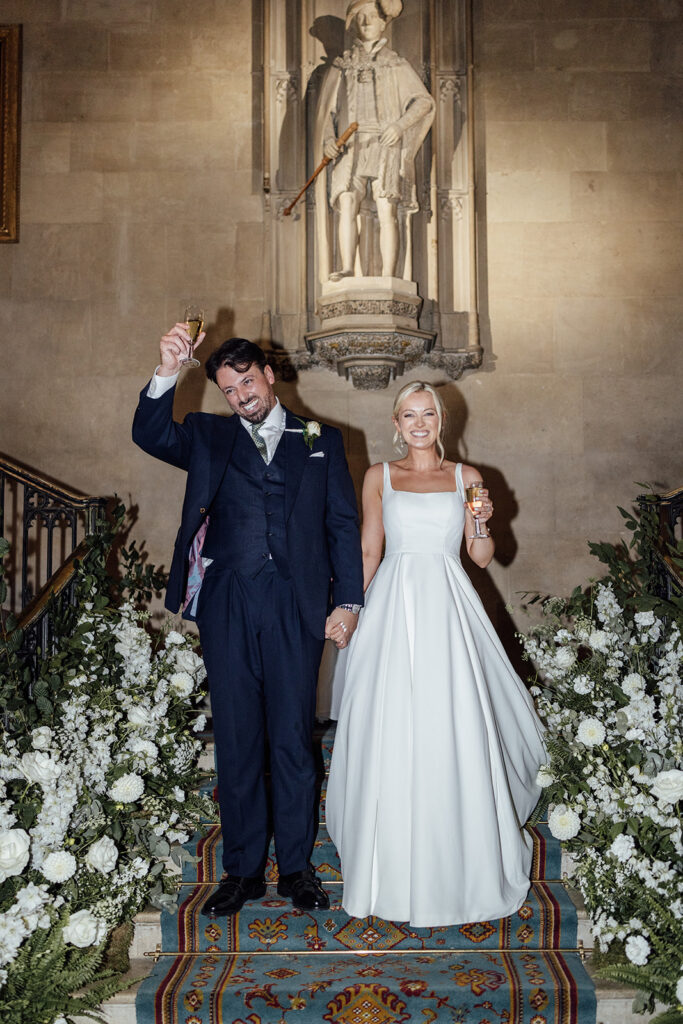 Three oiece mid blue bespoke fresco summer wedding suit.