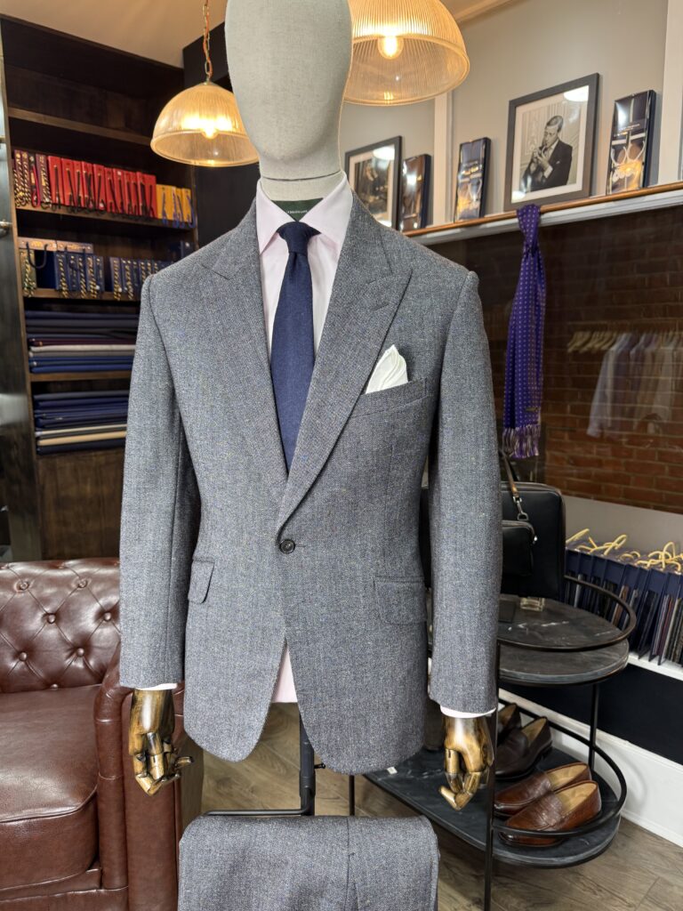 Bespoke two piece donegal tweed suit. Kale bespoke